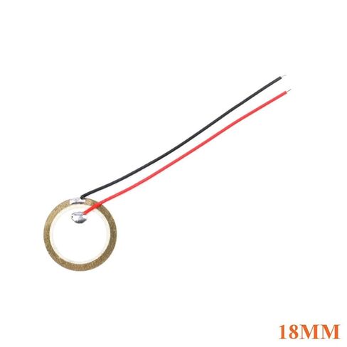10pcs Piezoelectric Piezo Ceramic Wafer Plate Sounder Sensor Dia 12MM/15MM/18MM/20MM/27MM/35MM/50MM for Buzzer Loudspeaker Wire(10pcs 18MM) in Saudi Arabia