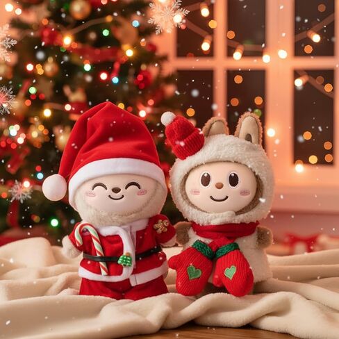 2 Set Christmas Clothes for 17 cm Doll Christmas Costume Outfit Set Fits 6.7 Inch Accessories for Winter(Santa Claus) in Saudi Arabia