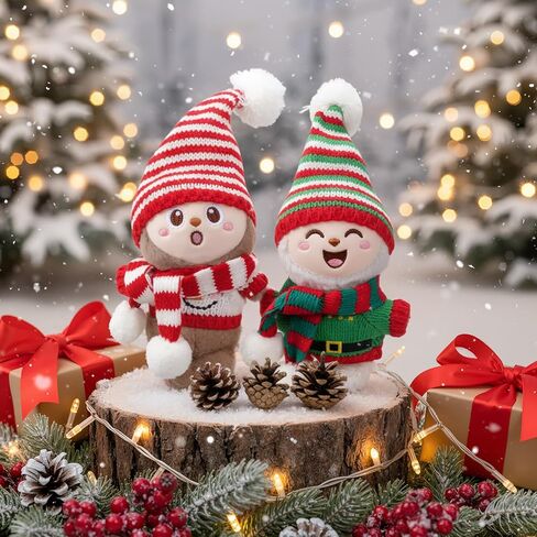 2 Set Christmas Clothes for 17 cm Doll Christmas Costume Outfit Set Fits 6.7 Inch Accessories for Winter(Santa Claus) in Saudi Arabia