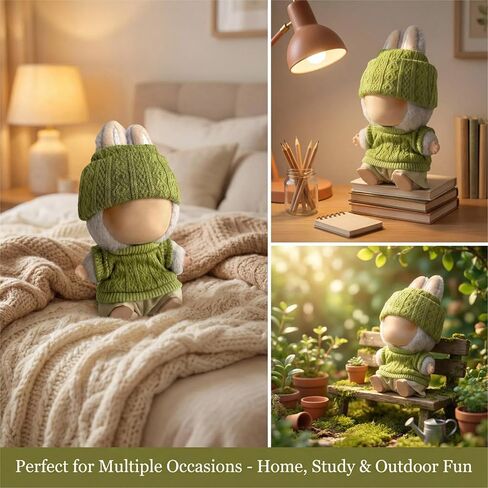 Doll Clothing Set, Green Knit Sweater with Beanie and Khaki Pants, Fits 15-17 cm Dolls(3 Pcs in Total) in Saudi Arabia