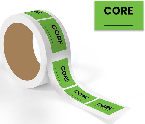 StickerJet Core Return – OSHA Receiving Labels – 3"x5" Rectangle Labels – 500 Qty/Roll – Paper, Easy Peel and Stick, Strong Adhesive, No Residue, Made in USA in Kuwait