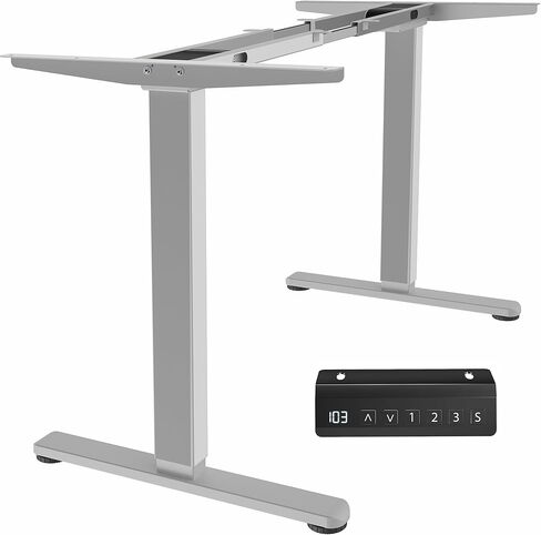 إطار مكتب كهربائي من VIVO، محطة عمل DIY، إطار فقط، محرك مزدوج مريح وقاعدة قابلة للتعديل مع وحدة تحكم في الذاكرة، أسود، DESK-E-200B in Kuwait