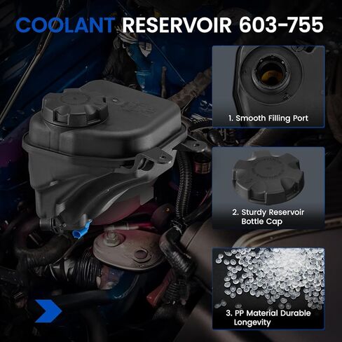 Engine Coolant Reservoir Tank 603-755 Compatible with BMW X1 2012-2015 335i 135i 2011-2013 335i xDrive 2009-2013 135is 2013 M135i 2013-2016 3.0L L6 Replace 17137640515 17137590626 in Saudi Arabia