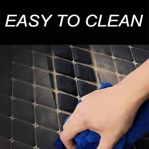 Car Trunk Mat for Tesla Model S 2021-2025, Cargo Mat Anti-Slip Trunk Liner PU Leather All-Weather Waterproof Protector Auto Interior,Black-White in Saudi Arabia