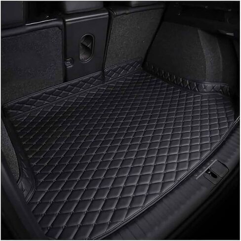 Car Trunk Mat for Tesla Model S 2021-2025, Cargo Mat Anti-Slip Trunk Liner PU Leather All-Weather Waterproof Protector Auto Interior,Black-White in Saudi Arabia