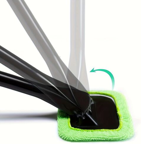 Windshield Cleaning Tool, Reusable Microfiber Towel Pads Car Window Cleaner Brush for Auto Glass Wiper Suvs Rvs & Home Windows(Deep Blue) in Saudi Arabia