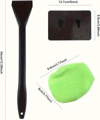 Windshield Cleaning Tool, Reusable Microfiber Towel Pads Car Window Cleaner Brush for Auto Glass Wiper Suvs Rvs & Home Windows(Deep Blue) in Saudi Arabia
