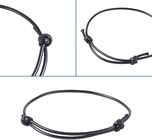 50Pcs Waxed Polyester Cord Bracelet 1.5mm Adjustable Semi-Finished Bracelets DIY Jewelry Making Supplies for Charms Chains Decorations Ornament DIY Jewelry Bracelet Making Valentine (Red) in Saudi Arabia