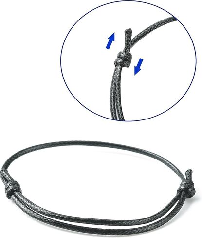 50Pcs Waxed Polyester Cord Bracelet 1.5mm Adjustable Semi-Finished Bracelets DIY Jewelry Making Supplies for Charms Chains Decorations Ornament DIY Jewelry Bracelet Making Valentine (Red) in Saudi Arabia
