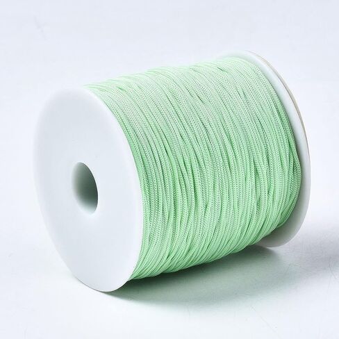 131.23-142.16 Yards 0.8mm Polyester Cord Beading Thread Braiding String Macrame Rope Cord for Leather Sewing Bookbinding Crafts DIY Bracelets Aquamarine in Saudi Arabia
