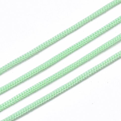 131.23-142.16 Yards 0.8mm Polyester Cord Beading Thread Braiding String Macrame Rope Cord for Leather Sewing Bookbinding Crafts DIY Bracelets Aquamarine in Saudi Arabia