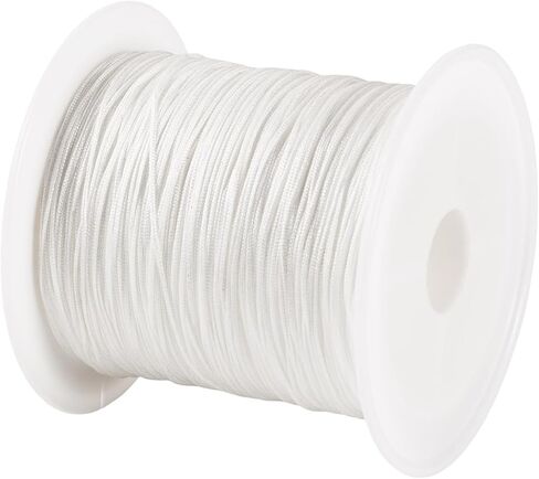 2 Rolls 0.4mm Nylon String Cord for Bracelets, Chinese Knotting Cords Bracelet String Thread for Jewelry Making Necklace Wind Chime Ornament Craft, Coconut Brown in Saudi Arabia