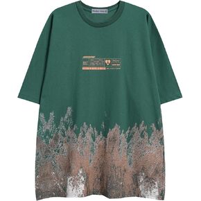 Aelfric Eden Mens Oversized Graphic Tee Summer Unisex Hipster Printed Casual Harajuku Top Tshirt in Kuwait