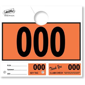 Versa-Tags 1000 Orange Car Dealer Service علامات تعليق أرقام إرسال الخدمة، علامات مفاتيح مرقمة لقسم الخدمة لمتجر إصلاح ميكانيكي 3 أجزاء حلقة مفاتيح - برتقالي (3000-3999) in Kuwait