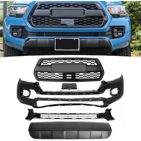 Front Bumper With Upper & Lower Grille + Valance Lower Skid Plate Panel Fit For 2016 2017 2018 2019 2020 Toyota Tacoma Front Body Insert Grille Kit Replacement in Saudi Arabia