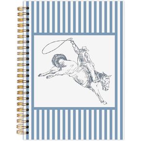 مجلة دفتر ملاحظات حلزونية غربية، دفاتر ملاحظات لهدايا رعاة البقر لتدوين الملاحظات، لوازم المكاتب الغربية، دفتر ملاحظات بغلاف صلب من رعاة البقر الغرب المتوحش لركوب الخيل، 5.5 × 8.3 بوصة in Kuwait