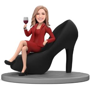Classic Custom Bobblehead Doll for Women from Photo – Semi-Custom Head or Full-Body Custom, Personalized Handmade Soft-Clay Figurine, Gift for Wife, Girlfriend, Birthday, Anniversary in Saudi Arabia
