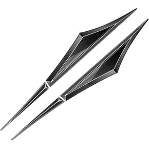 Pair 3D Metal Car Accessory Side Doors Blade Car Stickers Car Fender Side Wing Emblem Badge Zinc Alloy Sticker (Silver Black) in Kuwait