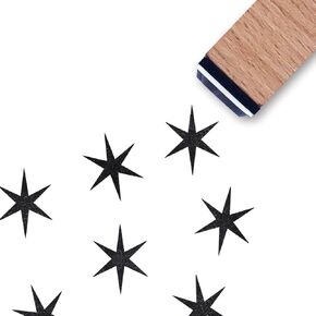 Retro Starburst Rubber Stamp, 3/5 Inch Small Mini Stamp for Scrapbooking Card Making Planner in Saudi Arabia