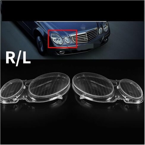 عدسات المصابيح الأمامية للسيارة غطاء بديل للمصابيح الأمامية يسار Righ E CLASS W211 E320 E350 2006-2008 in Kuwait