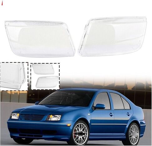 1Pair Front Headlight Lens Cover Fit For VW MK4 Fit For Jetta 1999-2005 Transparent Lampshade Car Headlamp Cover Clear in Saudi Arabia
