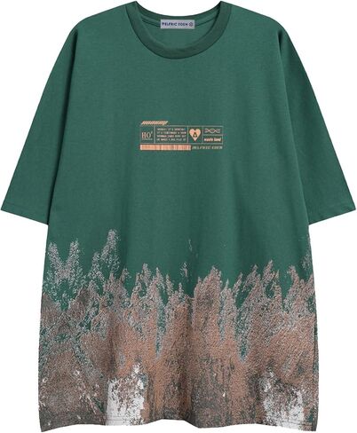 Aelfric Eden Mens Oversized Graphic Tee Summer Unisex Hipster Printed Casual Harajuku Top Tshirt in Kuwait