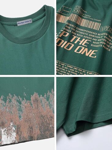 Aelfric Eden Mens Oversized Graphic Tee Summer Unisex Hipster Printed Casual Harajuku Top Tshirt in Kuwait