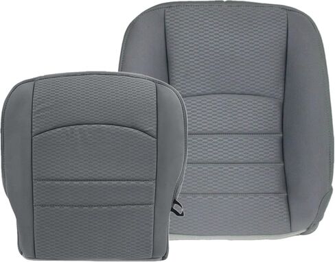 SecosAutoparts Driver Side Bottom and Top Lean Back Replacement Cloth Seat Cover Gray Compatible with Dodge Ram 1500 2500 3500 4500 5500 2013 2014 2015 2016 2017 2018 in Saudi Arabia