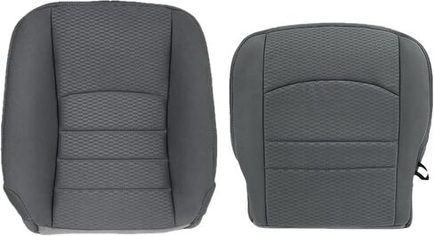 SecosAutoparts Driver Side Bottom and Top Lean Back Replacement Cloth Seat Cover Gray Compatible with Dodge Ram 1500 2500 3500 4500 5500 2013 2014 2015 2016 2017 2018 in Saudi Arabia