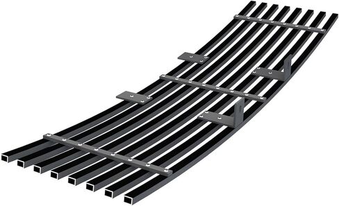 APS قسط الفولاذ المقاوم للصدأ الأسود 8x6 أفقي البليت مصبغة شواء إدراج متوافق مع فورد F150 2009 2010 2011 2012 2013 2014 المصد السفلي N19-J98766F in Saudi Arabia