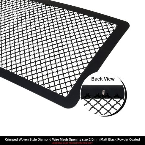 APS Premium Stainless Steel Black Mesh Grille Grill Insert Compatible with Ram 1500 2019 20 21 22 23 2024 Rebel Main Upper N19-K30257D in Saudi Arabia