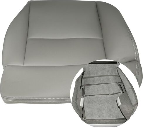 GXARTS Driver Side Bottom Replacement Microfiber Leather Seat Cover Gray Compatible with Ford F150 2004 2005 2006 2007 2008 in Saudi Arabia