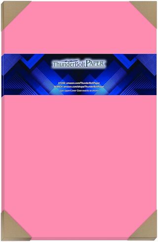 25 Pink 65lb Cover|Card Paper - 8.5 X 14 Inches Legal & Menu Size - 65 lb/pound Light Weight Cardstock - Quality Printable Smooth Surface for Bright Colorful Results in Saudi Arabia