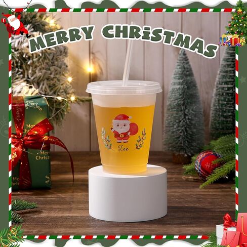 Colarr 8 Sheet Christmas UV Dtf Cup Wraps Letter Name Sticker for 12-24oz Tumbler Christmas Rub on Transfer Santa Claus Snowman Xmas UV Dtf Cup Wrap Decal for Glass Water Bottle Decoration DIY Craft in Saudi Arabia