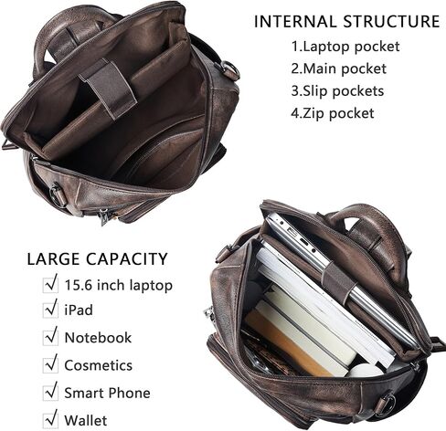 Shrrie Fashion Vegan Leather Backpack Purse for Women,Fits 15.6 Inch Laptop for Work Travel School in Saudi Arabia