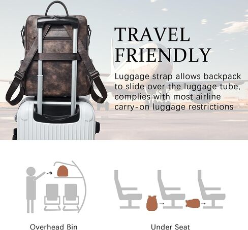 Shrrie Fashion Vegan Leather Backpack Purse for Women,Fits 15.6 Inch Laptop for Work Travel School in Saudi Arabia