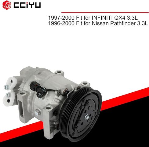 CCIYU A/C Compressor with Clutch A/C Air Compressor for Car 1999-2000 for INFINITI QX4 3.3L Air Conditioning Compressor for 926000W001 in Saudi Arabia