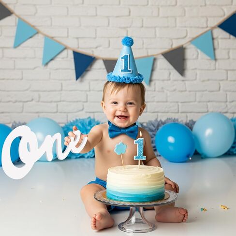 TONIFUL One Wooden Sign Cutout Letter for 1st Birthday Party Decorations Table Centerpieces for First Birthday White Letter Wooden Photo Booth Props Party Decorations Supplies in Saudi Arabia