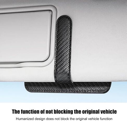 Car Sun Visor Organizer, PU Leather Vehicle Visor Document Storage Pocket for Sunglass Card Pen, Multifunctional Automotive Interior Holder Accessories, Universal Fit (Carbon Black) in Saudi Arabia