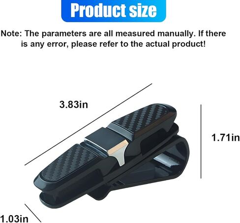 2PCS Glasses Holders for Car Sun Visor, Double-End Sunglasses Mount, 180 Degree Rotational Ticket Card Clip, Universal Auto Interior Eyeglasses Organizer Accessory for Most Cars (Black/Grey) in Saudi Arabia