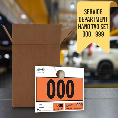 Versa-Tags 1000 Orange Car Dealer Service علامات تعليق أرقام إرسال الخدمة، علامات مفاتيح مرقمة لقسم الخدمة لمتجر إصلاح ميكانيكي 3 أجزاء حلقة مفاتيح - برتقالي (3000-3999) in Saudi Arabia