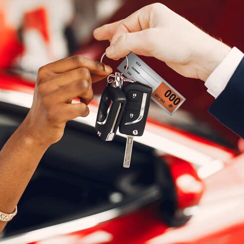 Versa-Tags 1000 Orange Car Dealer Service علامات تعليق أرقام إرسال الخدمة، علامات مفاتيح مرقمة لقسم الخدمة لمتجر إصلاح ميكانيكي 3 أجزاء حلقة مفاتيح - برتقالي (3000-3999) in Saudi Arabia