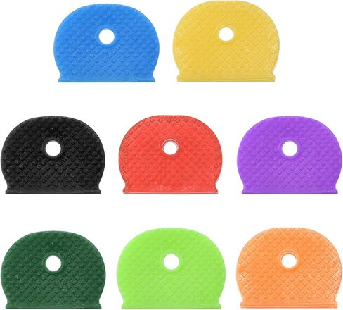 Key Caps Covers Tags, 32 Pack Keys Ring Coding Identifiers Silicone Case Shell Protector for Office House Apartment, 8 Assorted Colors in Saudi Arabia