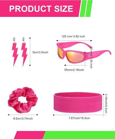 80s Outfits for Kids Girls 90s Party Workout Halloween Costume Neon Tracksuit for Disco Accessories in Kuwait