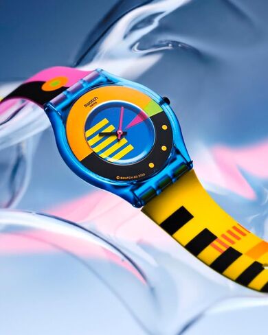 Swatch Casual Watch Multicolor Quartz Bio-sourced NEON HOT RACER in Saudi Arabia