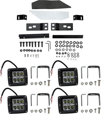 ECOTRIC Front Bumper Compatible with 2011-2016 Ford F250 F350 Super Duty W/LED Lights 3 PCS Bumper Assembly Steel Powder Coated Black (2 Packages) in Saudi Arabia