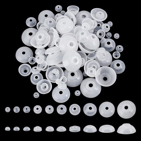 PH PandaHall 140pcs 10 Sizes Washers for Safety Eyes Plastic Washers Amigurumi Eyes Backs Sinker Designed Washers for Crochet Eyes 10~38mm Secure Washers for Stuffed Animals Crochet Crafts in Saudi Arabia
