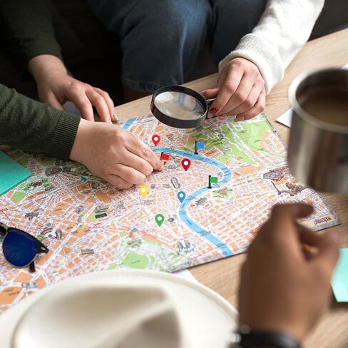 280Pcs Map Stickers, Self Adhesive Peel and Stick Indicator Labels 0.6 Inch Colorful Map Pointer Markers for Travel Planning, Camping Sites, Handmade Projects in Saudi Arabia