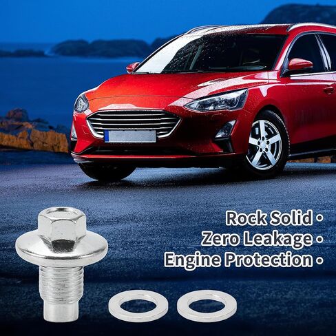 1 Set Universal Oil Drain Plug Anti Leakage 1.34" Height Oil Pan Drain Bolt Screw Thread Repair with Gasket Silver Tone Steel Aluminum M14x1.5 in Saudi Arabia