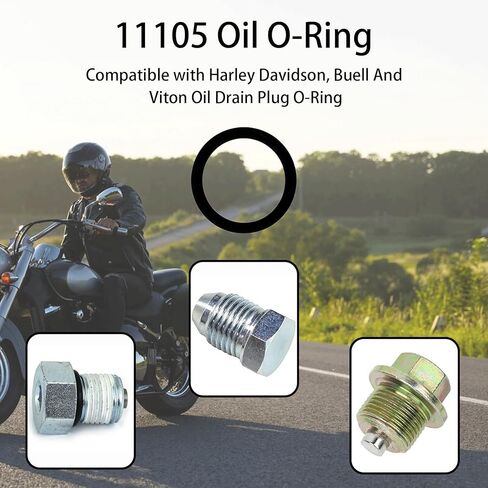 111105 Oil Drain Plug O-Ring Replacement for Harley Davidson Oil Pump Cap (100/Pack) in Saudi Arabia